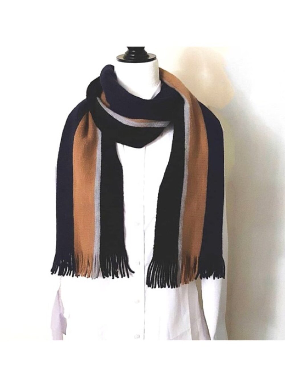 COUNTRY ROAD Men's Winter 100% Wool Long Scarf
